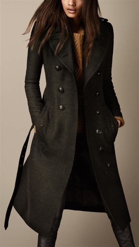 burberry long jacket wool